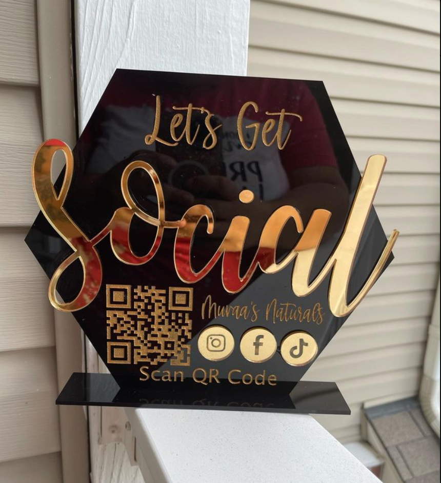 Social Media QR Code Sign image 0