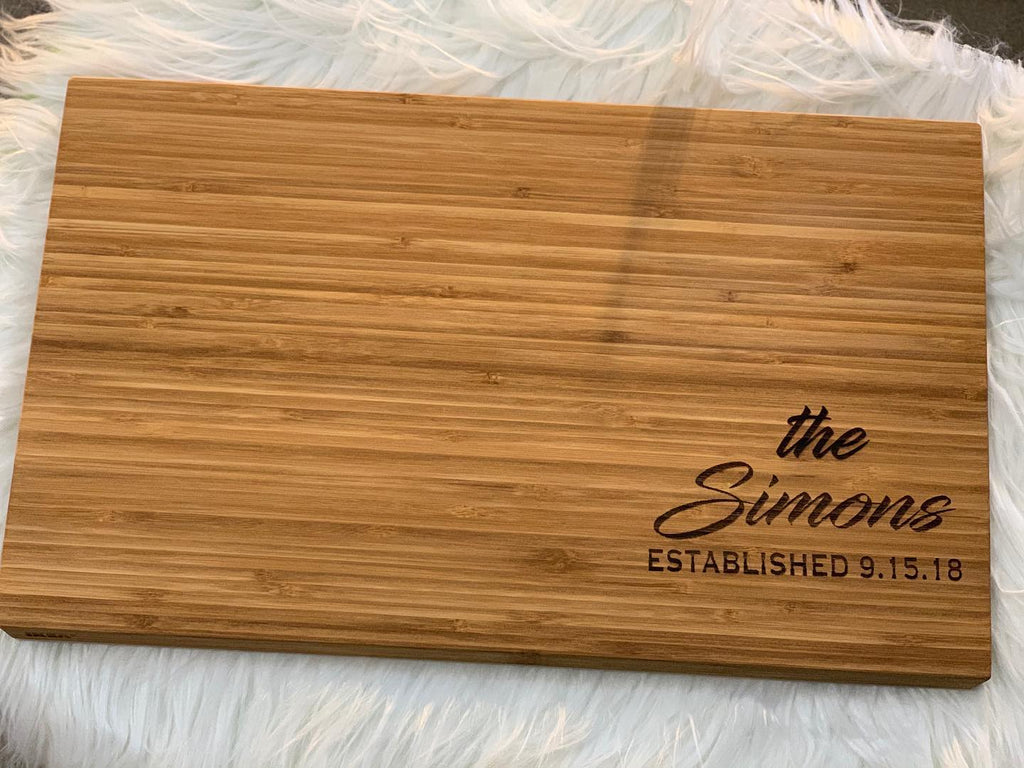 Personalized Bamboo Cutting Board image 1