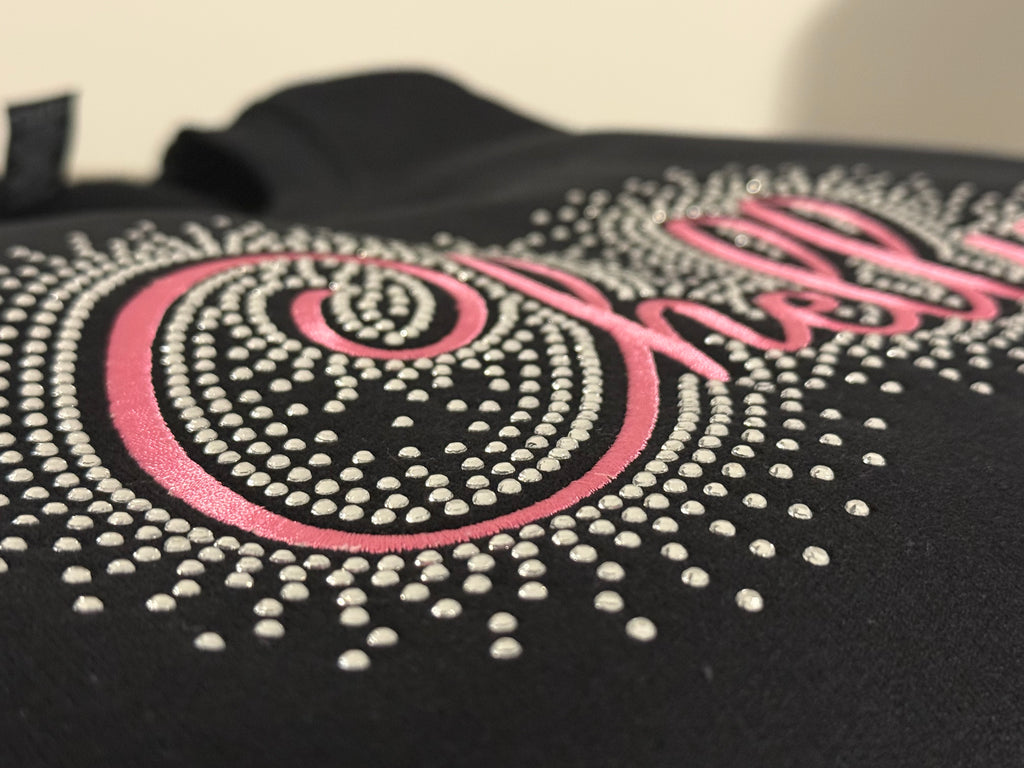 Personalized Embroidered & Rhinestone Sweatshirt | Custom Name Crewneck | Boutique Bling Sweatshirt