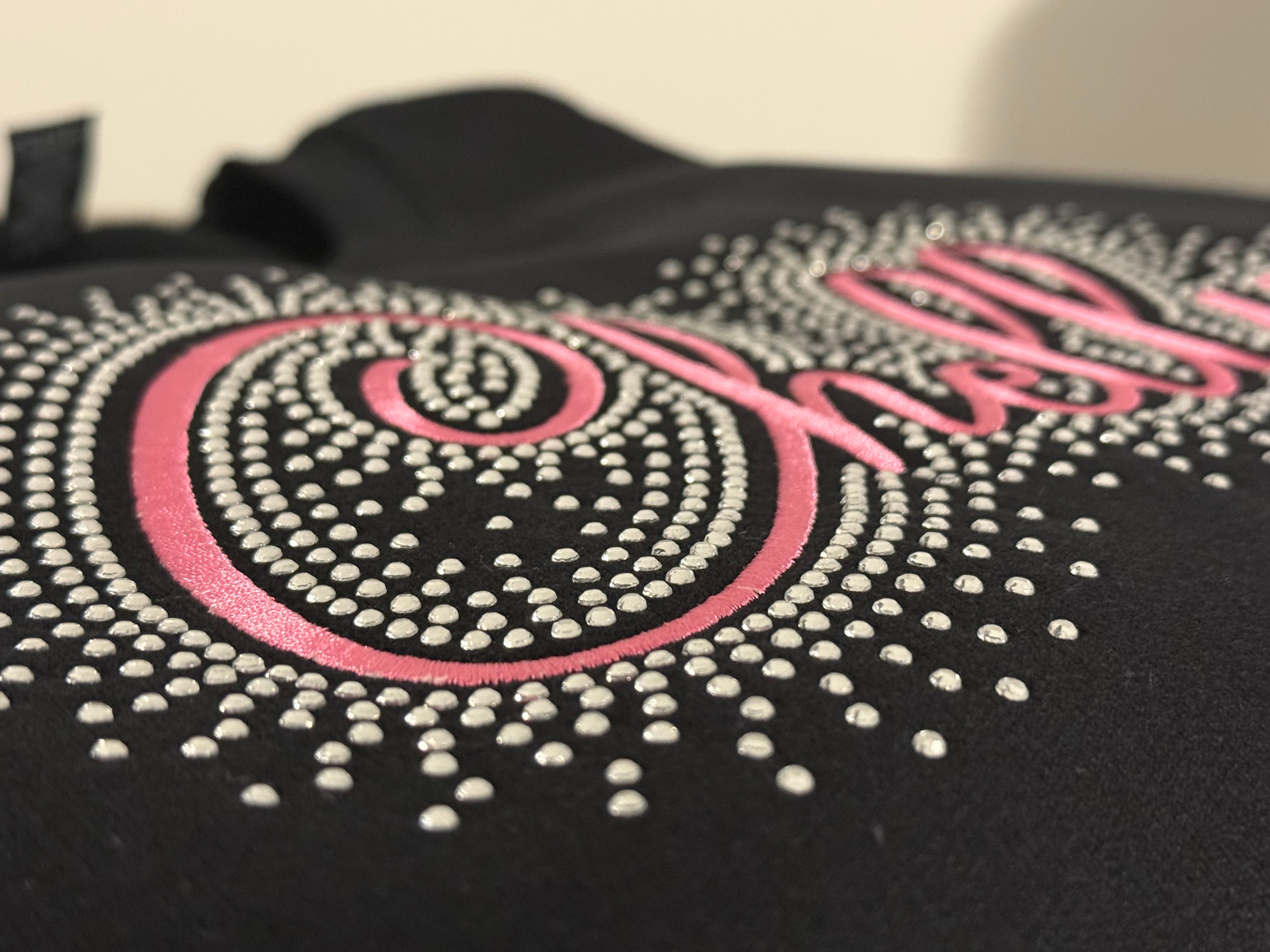 Personalized Embroidered & Rhinestone Sweatshirt | Custom Name Crewneck | Boutique Bling Sweatshirt