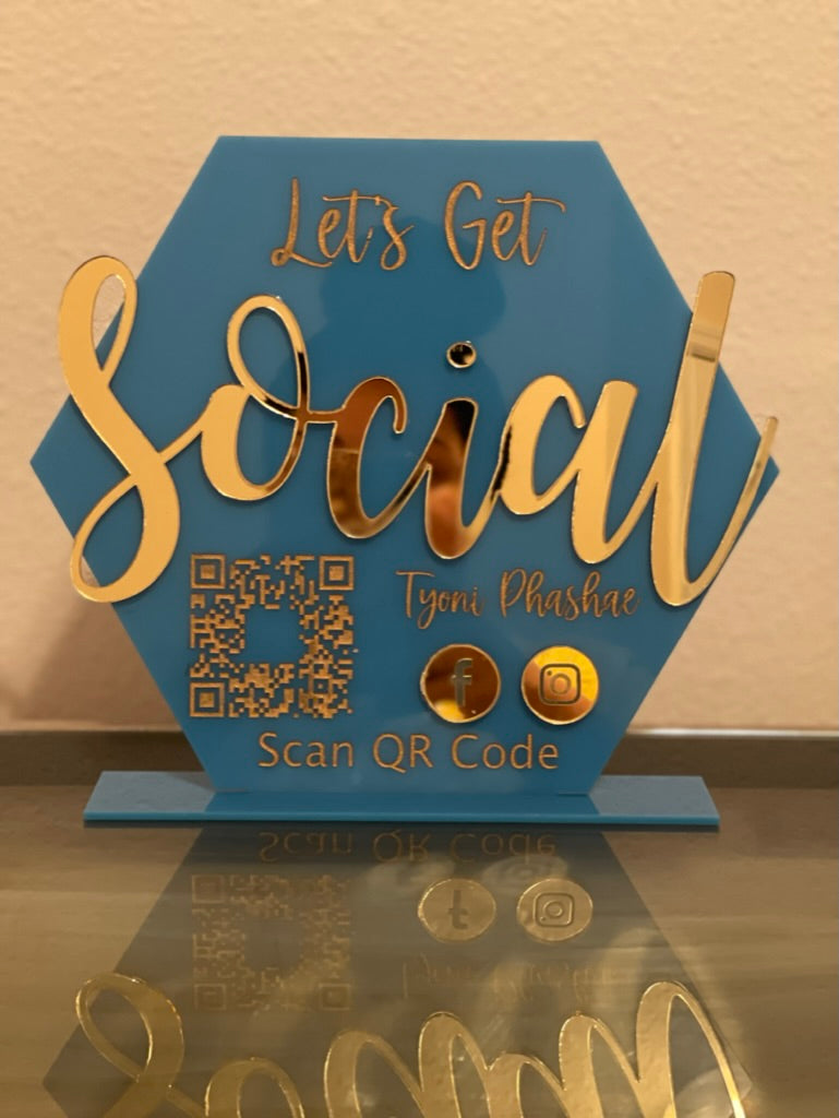 Social Media QR Code Sign image 1