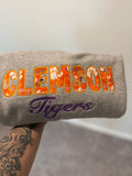 Clemson Tigers Embroidered Sweatshirt – Fabric Appliqué Collegiate Crewneck