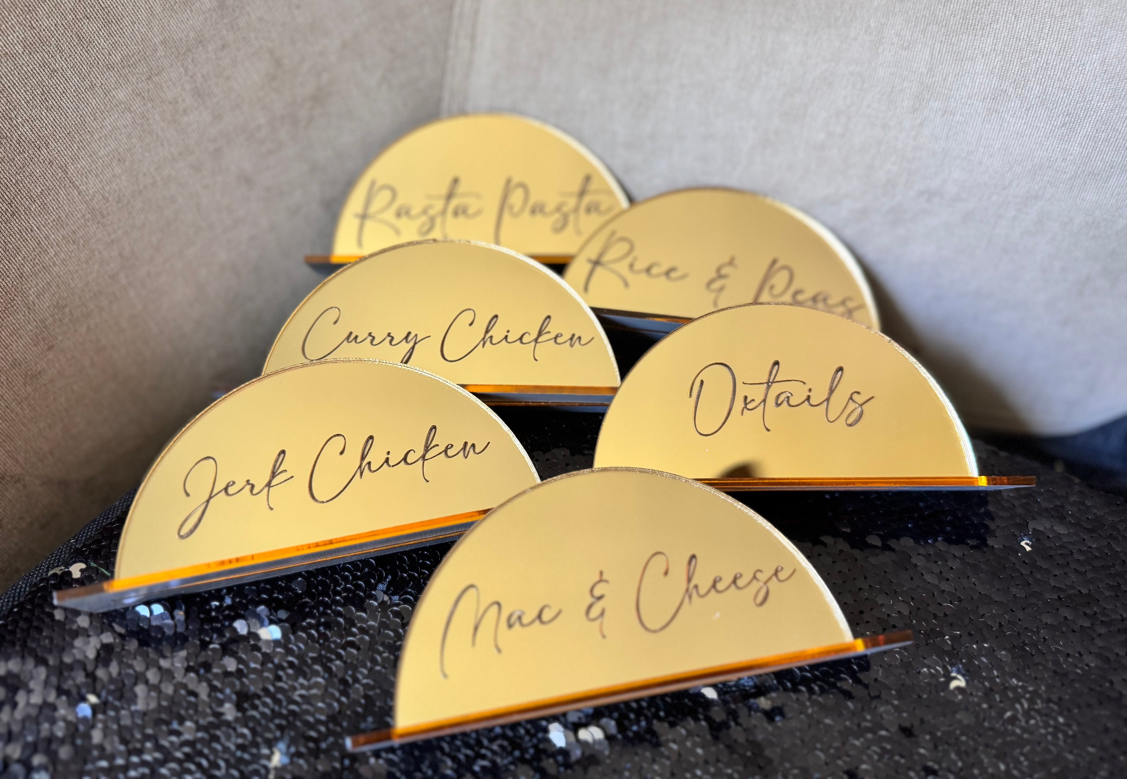 Custom Acrylic Food Label Tents image 0