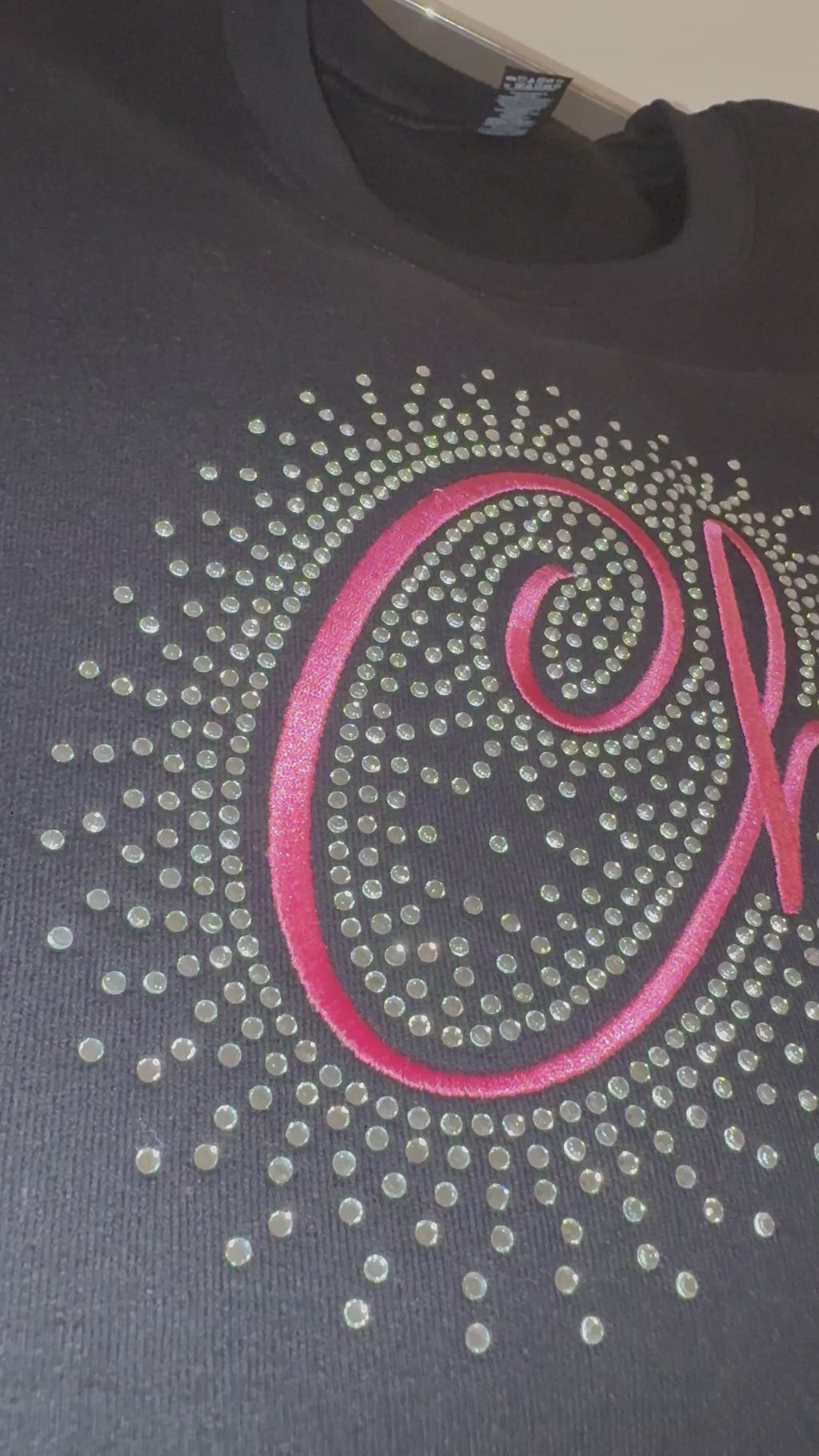Personalized Embroidered & Rhinestone Sweatshirt | Custom Name Crewneck | Boutique Bling Sweatshirt